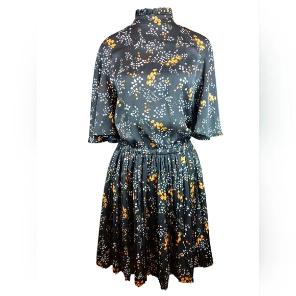 Zadig & Voltaire Roza Spark Flower Autumn Winter 2021 2022 Mini Dress Noir Small